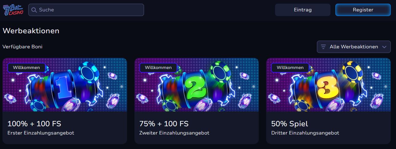Alle verfügbaren Willkommensboni auf einen Blick