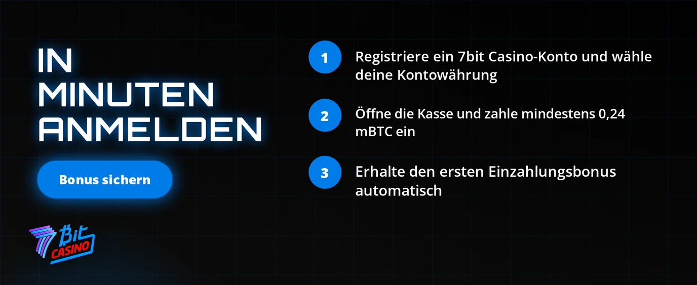 Zugangsdaten eingeben und Bonus sichern