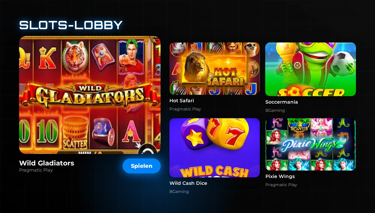 Starten Sie angesagte Slots